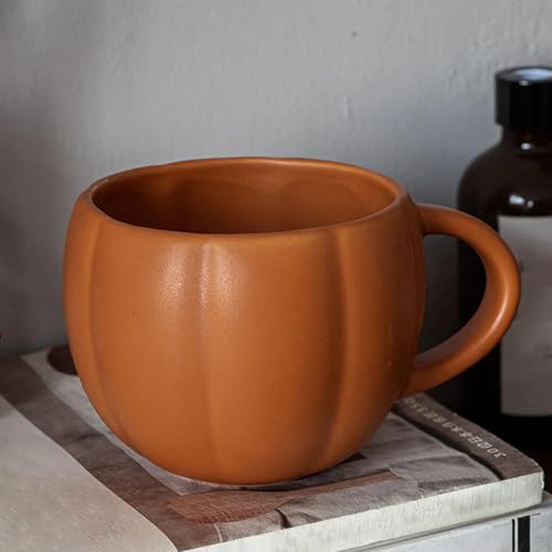 Herbst Tasse, 450 ML Herbst Keramik Kürbis Tasse, Pumpkin Mug, Herbst Tasse Aesthetic, Herbst Tassen, Halloween Kaffeetasse, Kürbis Tasse Kaffeetassen (1pc) von Kashyke