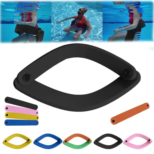 Kashyke Wasserliege für Pool Wasserstuhl Schwimmsessel Pool Sitz Grand Floats Poolsitz Schwimmsitz Wassersitz Wasserstuhl Liege Auftriebshilfe für Erwachsene (Schwarz) von Kashyke