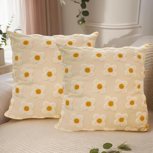 Kissenbezug 40x40 Frühling 2er Set Blumen Kissenbezüge Sommer Moderne Frühlings Kissenhülle Zierkissenbezüge für Sofakissen Dekokissen Wohnzimmer Bett Sofa Schlafzimmer Frühling Deko (#02, 40 x 40 cm) Kissenbezug 40x40 Frühling 2er Set Blumen Kissenbezüge Sommer Moderne Frühlings Kissenhülle Zierkissenbezüge für Sofakissen Dekokissen Wohnzimmer Bett Sofa Schlafzimmer Frühling Deko (#02, 40 x 40 cm) von Kashyke