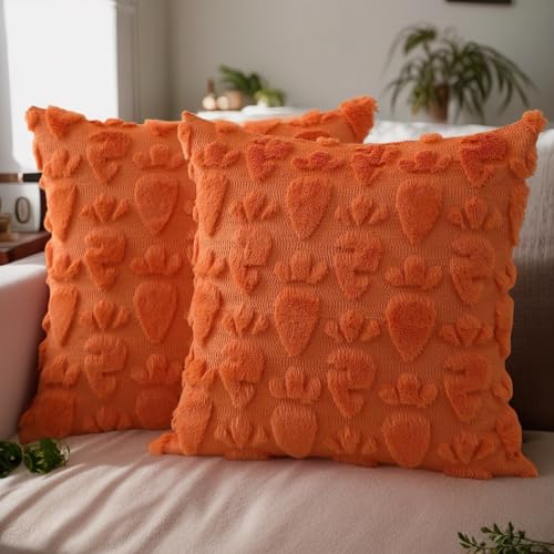 Kissenbezug 40x40 Ostern 2er Set Kissenbezüge Frühling Osterdeko Modern Innen Aesthetic Kissenhülle Ostern 40x40cm Hase Kissenbezüge Osterhase Kissenhülle für Wohnzimmer Sofa (#01, 40 * 40) von Kashyke