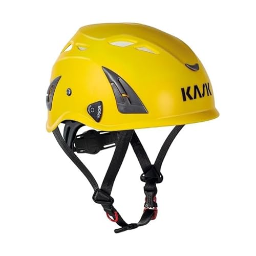 KASK PLASMA AQ INDUSTRIESCHUTZ -UND KLETTERHELM (GELB) | INKLUSIVE SCHUTZBRILLE (SCHWARZ) von Kask