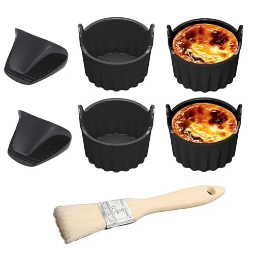 Kaslaider Airfryer Silikonform Eierform, Ofenhandschuhen, Wiederverwendbare Silikon Muffinform Backformen Former Kuchenform für Heißluftfritteuse für Kuchen, Eincreme und Pudding Kaslaider Airfryer Silikonform Eierform, Ofenhandschuhen, Wiederverwendbare Silikon Muffinform Backformen Former Kuchenform für Heißluftfritteuse für Kuchen, Eincreme und Pudding von Kaslaider