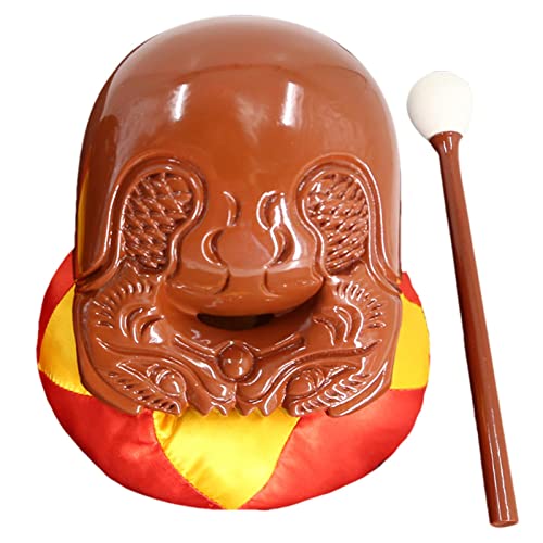 3,5 Zoll Temple Block Zen-Trommel Mit Mallet-Kissen, Mokugyo Mit Schlägel Und Matte, Buddhistischer Kampferholz-Tempel-Block-Zen-Trommel-Meditations-Schlaginstrument Für Meditation Klassenzimmer von Kasmole