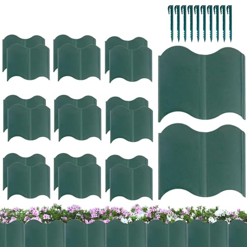 Blumenbeeteinfassung,Satz Von 20 Dekorativen Garteneinfassungs Zaunelementen - Entfernbare Flexible Einfassung Für Gehwege Garten Beete Vorgarten Auffahrt Blumenbeeteinfassung,Satz Von 20 Dekorativen Garteneinfassungs Zaunelementen - Entfernbare Flexible Einfassung Für Gehwege Garten Beete Vorgarten Auffahrt von Kasmole