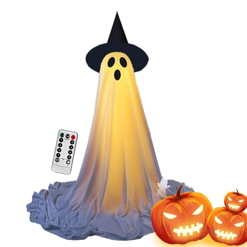 Halloween Dekoration: Schaurige Atmosphäre Für Partys - Gruseliger Beleuchteter Geist Für Die Außendekoration Mit Fernbedienung - Schaurige Dekoration Für Festtage Garten Vorgarten Feiern von Kasmole