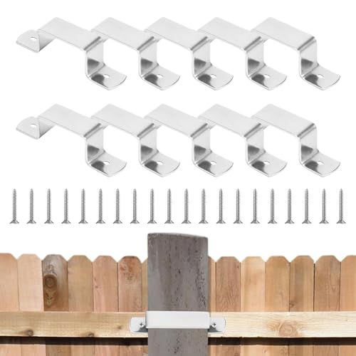 Halterungen für Zaunpfosten | 10 Stück robuste Halterung für Zaunpaneel und Pfosten – sicheres Befestigungswerkzeug für Reparatur Außenbau Holzgehege Terrasse Bereich von Kasmole