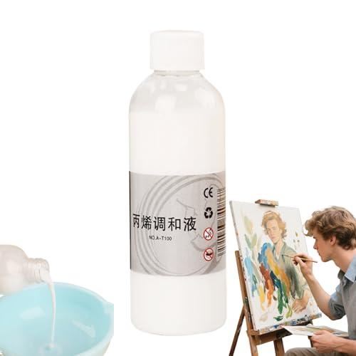 Kasmole Akrylfarben Medium,100ml Verdünnungsmedium | Flüssiger Verbesserer für Farbmischung Palettenvorbereitung Kunsthandwerk Miniaturen Anwender von Kasmole