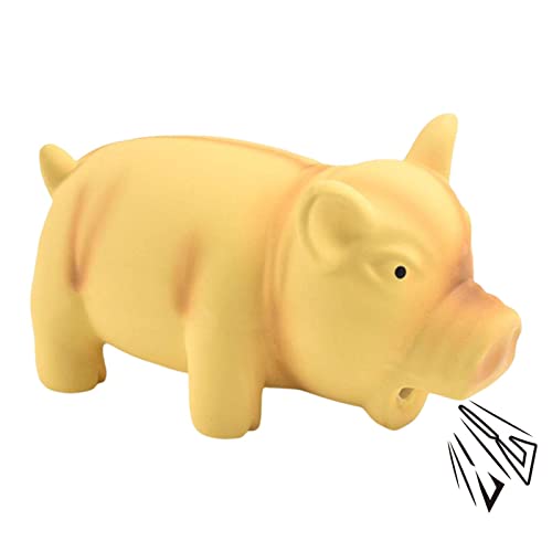 Kasmole Grunzendes Schwein Hundespielzeug - Interaktives Gummischwein-Hundekauspielzeug,Squeaker Training Puppy Supplies, strapazierfähiges Latex Spot Grunting Pig Hundespielzeug, das für kleine von Kasmole