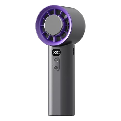 Kasmole Handventilator Klappbar - Leiser Reisventilator Klappbar Wiederaufladbar - Mehrere Geschwindigkeiten Kräftiger Luftstrom Praktisches Tragbares Reisenzubehör Für Picknick Camping Hochzeiten von Kasmole