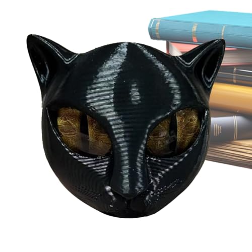 Kasmole Katzen Skulptur,Katzen Deko Figur | Kätzchen Kunstwerk Wohnaccessoire Für Wohnzimmer Schlafzimmer Bücherregal Weihnachten Halloween von Kasmole