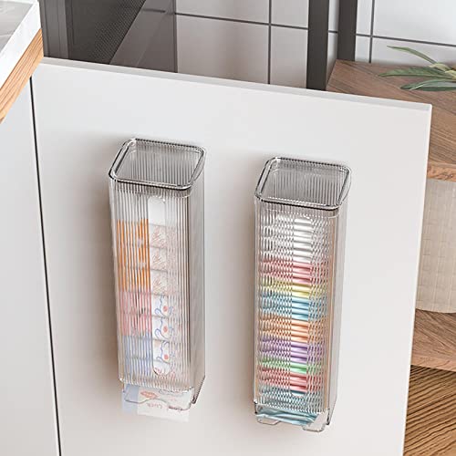 Kasmole Müllbeutel-Organizer - Müllsackhalter Transparent - Großer 10 kg tragender Spender mit oberer Öffnung für Wand, Schrank, Wandhalterung für Schlafsaal, Garage von Kasmole