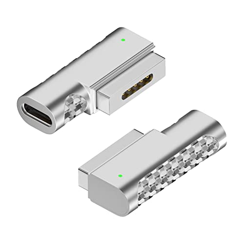 Kasmole auf Mag-Safe 2 | 5A 20V -Adapter mit PD-Chip-LED-Anzeigeleuchte,Schnelllade-Konverter aus Zinklegierung für 2013–2015 Air 11–13 Zoll und Pro 13–15 Zoll von Kasmole