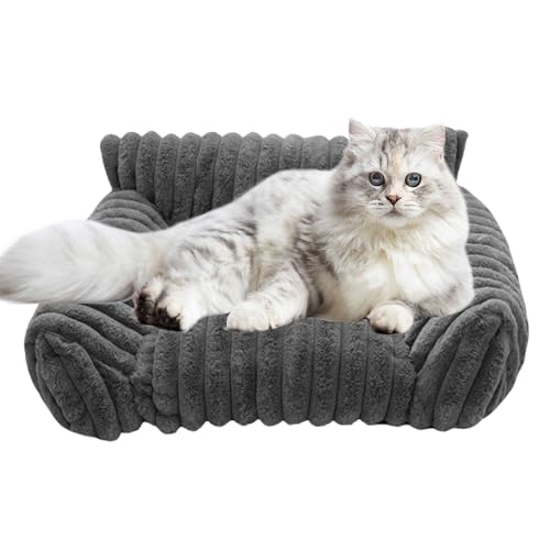 Katzen Sofa Bett - rutschfeste Haustier Couch | Waschbares Katzen Und Hundesofa Für Wohnzimmer Schlafzimmer Zuhause Reise Bequemes Tierbett von Kasmole