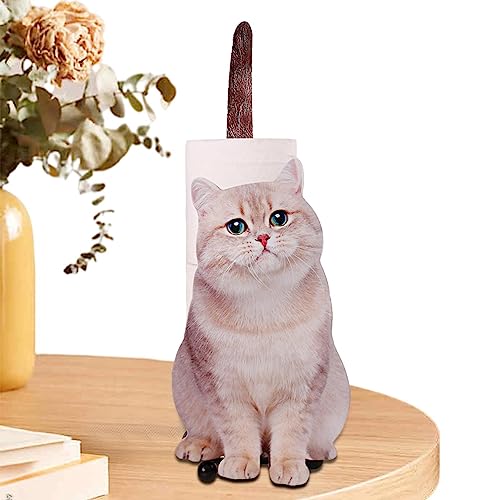 Katzen-Toilettenpapierhalter,Dekorativer Katzen-Toilettenpapierständer aus Eisen - Niedlicher, platzsparender Papierhandtuchhalter für Badezimmer, Tischdekoration für Zuhause und von Kasmole