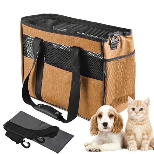 Katzen Transporttasche - Tiertrage Reisesicherheit Tragetasche,Flexible Schultertragetasche Atmungsaktiv Für Spaziergänge Reise Camping Urlaub Ferien Outdoor von Kasmole
