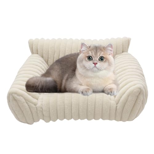 Katzenbett Sofa | rutschfeste Haustier Couch,Waschbares Katzen Und Hundesofa Für Wohnzimmer Schlafzimmer Zuhause Reise Bequemes Tierbett von Kasmole