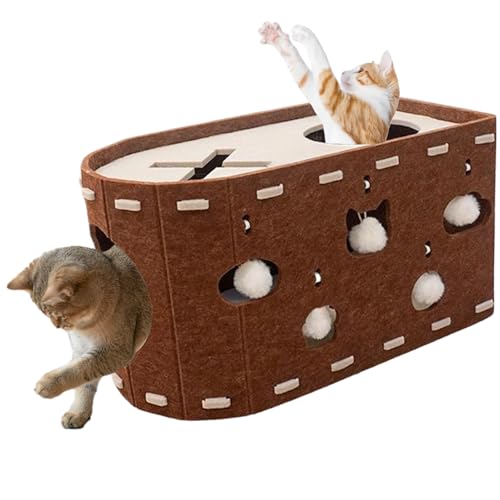 Katzenhaus Kratzbrett, Filz Versteck Haus, Möbelschutz Kätzchen Höhle Haus für Schlafzimmer Wohnzimmer Haushalt Wohnung Innenräume von Kasmole