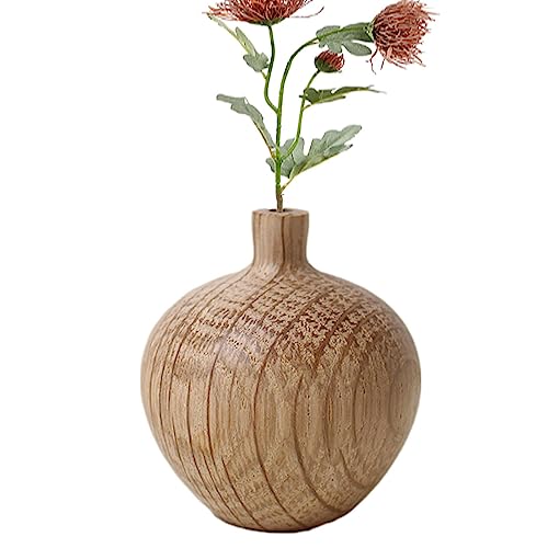 Mini-Holzvase, Natürliche Home Stand Vase Ornament, Kleine und zarte dekorative Vase für Dinnerpartys, Zuhause, Feiertage und von Kasmole