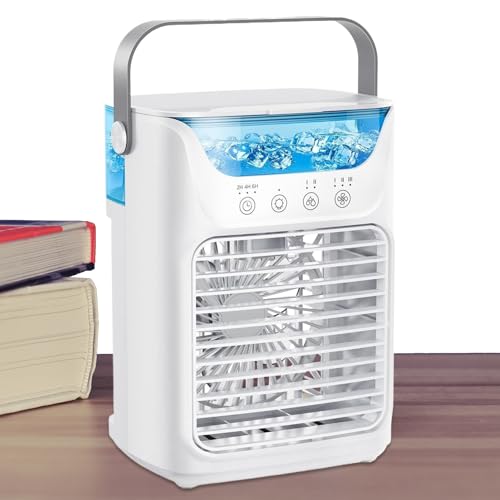 Persönlicher Luftkühler Ventilator | Tragbarer Ventilator mit Sprühnebel Luftkühlung - Sommerkühlsystem Mit 2 Sprühstufen Für Büro Nachttisch Studentenzimmer Wohnbereich Terrasse von Kasmole