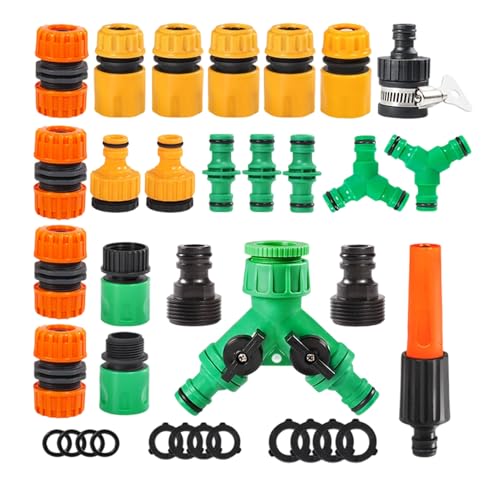 Schlauch Schnellkupplung, 36 Stück Männliche Und Weibliche Gartenschlauch-Schnellkupplungen, Gewinde 15mm Mit Dichtungen Für Gartenbewässerung Und Tierpflege Schlauch Schnellkupplung, 36 Stück Männliche Und Weibliche Gartenschlauch-Schnellkupplungen, Gewinde 15mm Mit Dichtungen Für Gartenbewässerung Und Tierpflege von Kasmole