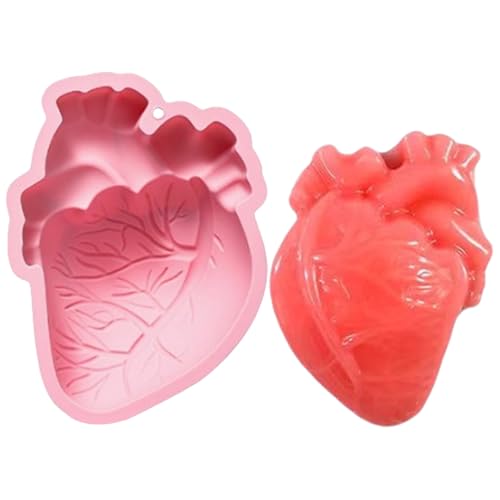 Silikone Förmchen Für Schokolade, Handgefertigte 3D-Herz Silikonform, Werkzeug Für Bastelarbeiten Muffin Seife Schokolade Dessert von Kasmole