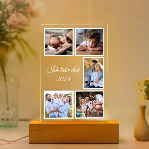 Kasofong Personalisierte Geschenke für Frauen, Personalisierte Bilderrahmen mit Foto, Personalisierter Bilderrahmen mit Nachtlicht, Personalisierte Geburtstagsgeschenk für für Frauen und Männer von Kasofong