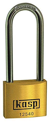 Kasp Messingschloss Premium, 50 mm, hoher Bügel, gleichschließend von Kasp