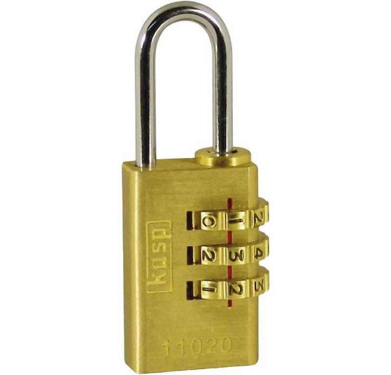 Kasp Vorhängeschloss Zahlenschloss mit 3 Zahlenreihen, 20 mm von Kasp