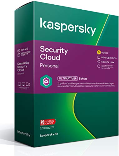 Kaspersky Security Cloud – Personal Edition | 5 Geräte | 1 Jahr | Windows/Mac/Android/iOS | Aktivierungscode in Standardverpackung Kaspersky Security Cloud – Personal Edition | 5 Geräte | 1 Jahr | Windows/Mac/Android/iOS | Aktivierungscode in Standardverpackung von Kaspersky