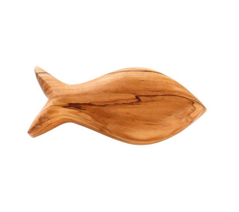 Kassis Dekoobjekt Olivenholz Fisch Handschmeichler, Antistress Glücksbringer, handgefertigt, Holzdeko, Tischdeko, Geschenk, Weinachtsgeschenk von Kassis