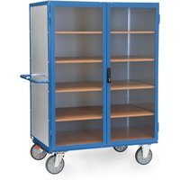 fetra® Kastenwagen mit Stahlblechwänden, transparenten Türen, 4 Zwischenböden, HxBxL 1.792 x 745 x 1.170 mm von fetra®