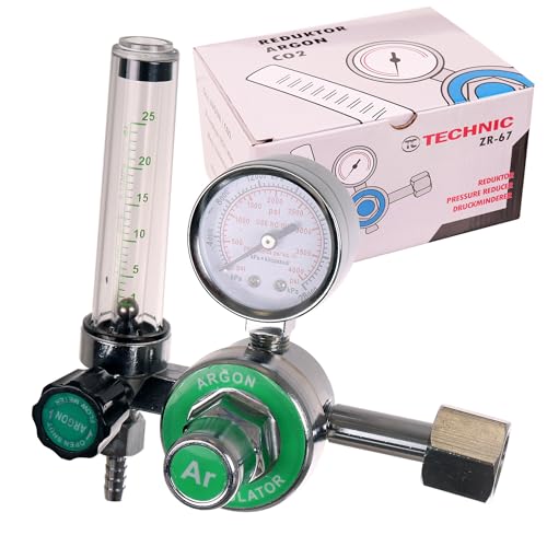 Profi Druckminderer 200bar Druckregler Schweißen Argon Co2 MAG/WIG mit Flowmeter von Kastor