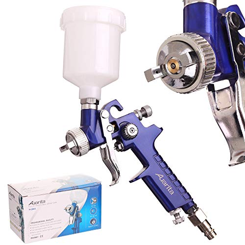 Auarita HVLP MINI Technologie Spritzpistole H-2000P 1,0 mm Düse Langlebig 125 ml Fassungsvermögen zum Lackieren DREI Einstellmodi Sehr effizient Gut für schwere Materialien von Auarita