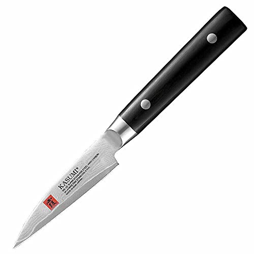Kasumi 82008 - Edelstahl Schälmesser, 8 cm, Schwarz von Kasumi