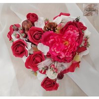 Grabgesteck Herz Rot Groß 25 cm Langlebig von KatTheMythsWireland