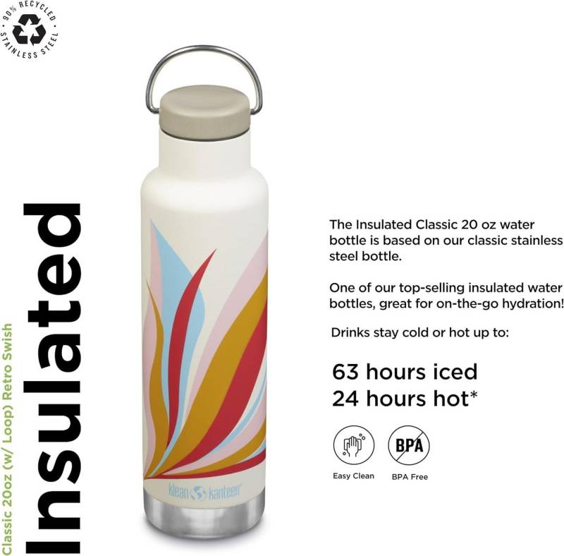 Klean Kanteen Trinkflasche Klean Kanteen Classic VI Thermo Trinkflasche Retro-Sweet 592 ml von Klean Kanteen