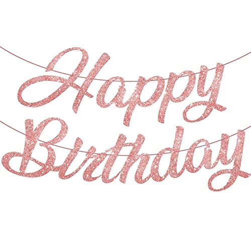 Happy Birthday Rose Gold Script Banner 2 von KatchOn
