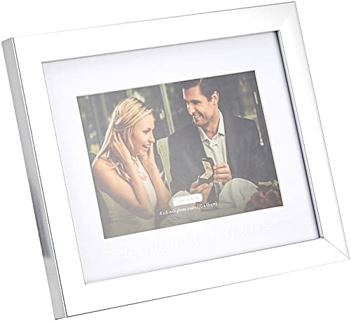 Kate & Milo Bilderrahmen mit Aufschrift We Decided On Forever, Hochzeits-Bilderrahmen, Geschenk für Brautpaare, silberfarben von Kate & Milo