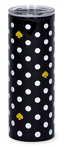 Kate Spade New York 16 Ounce Insulated Travel Mug, Black Double Wall Thermal Tumbler for Coffee/Tea, Polka Dots Kate Spade New York 16 Ounce Insulated Travel Mug, Black Double Wall Thermal Tumbler for Coffee/Tea, Polka Dots von Kate Spade New York