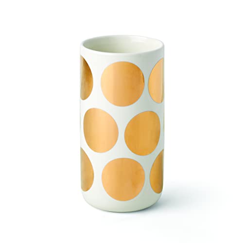 Kate Spade New York Vase, hohe Goldpunkte, 5,7 cm, Weiß von Kate Spade New York