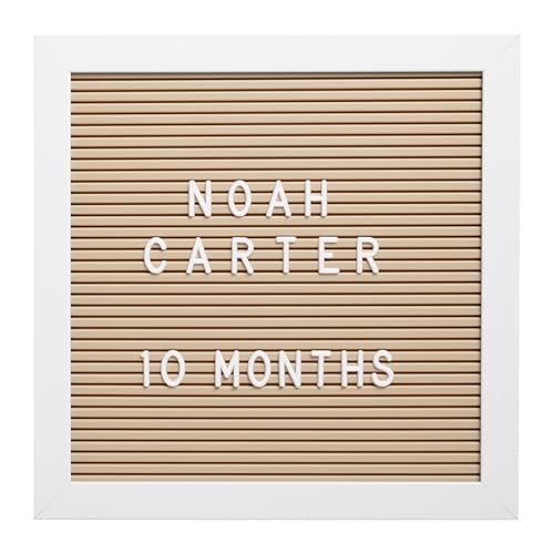 Kate & Milo Letterboard, Taupe, Classic Wooden Letterboard, Baby Keepsake Photo Prop, Taupe Letterboard Keepsake For Meilensteine, Gender Neutral Nursery Decor, Baby Announcement Prop von Kate & Milo