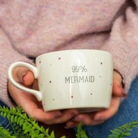 99% Meerjungfrau Handgemachte Spotty Tasse, Geschenk Für Schwimmer von KateCeramicsUK