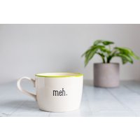 Meh. Handgemachte Keramiktasse, Geschenk Für Teenager, Bunte Keramik von KateCeramicsUK