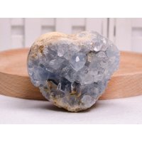 Blaue Celestit Geode Kristallgruppe Natur Roh Edelstein Kristall Gitter-Herz Geformt-Quarz Geschenk-Dekor-Chakra&reiki-Heilung von KateGemStones
