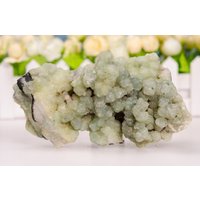 Grüne Prehnit-Cluster Roher Natürlicher Edelstein Botryoidal Stein-Epidot-Quarz Geode-Geschenk Für Sie/Ihn-Dekor-Chakra&reiki-Heilung von KateGemStones