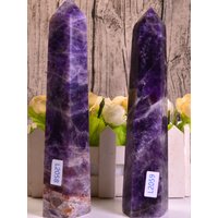 Natürlicher Chevron Amethyst, Defekter Amethyst Turm, Großer Medition Kristall Turm, Heilung Und Traum von KateGemStones