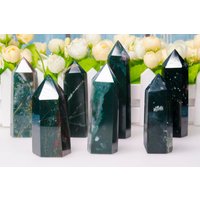 Wholesale Indien Achat Turm Seltene Schöne Natürliche Edelstein Grün/Rot Stein Polierte Perlen Punkt Für Die Diy Schmuckherstellung von KateGemStones