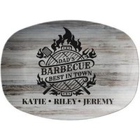 Barbecue Grillplatte Personalisiert Für Vatertag, Individuelles Geschenk Papa Geburtstag, Jubiläum, Papa's Grillplatte, Grilltabletts von KateMcEnroeNYC