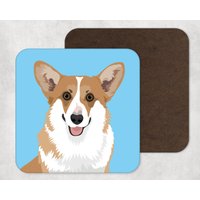 Illustrierte Kunst, Kunstwerk, Untersetzer, Hunde Druck, Pembrokeshire Corgis, Home Decor, Haustier Porträt von KatePearsonDesign