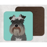 Illustrierte Kunst, Kunstwerk, Untersetzer, Hunde Druck, Schnauzer, Dekoration, Haustier Portrait von KatePearsonDesign